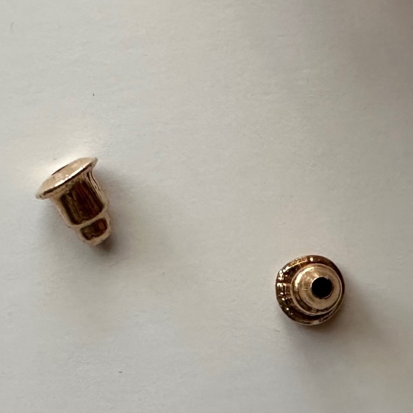 Gold tone door knocker style earrings for pierced ears - Picture 2 of 9